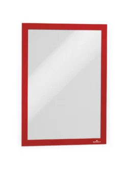 Skyltram Durable Duraframe A4, röd, självhäftande, 2 st