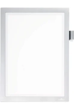 Skyltram Durable Duraframe Note A4, silver, självhäftande, magnetisk