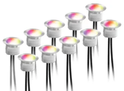 Smart Deckljus-kit Deltaco SH-DLK01, RGB och varmvit, 10 lampor