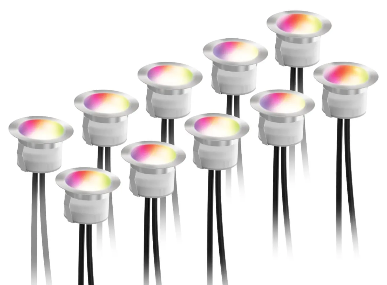 Smart Deckljus-kit Deltaco SH-DLK01, RGB och varmvit, 10 lampor