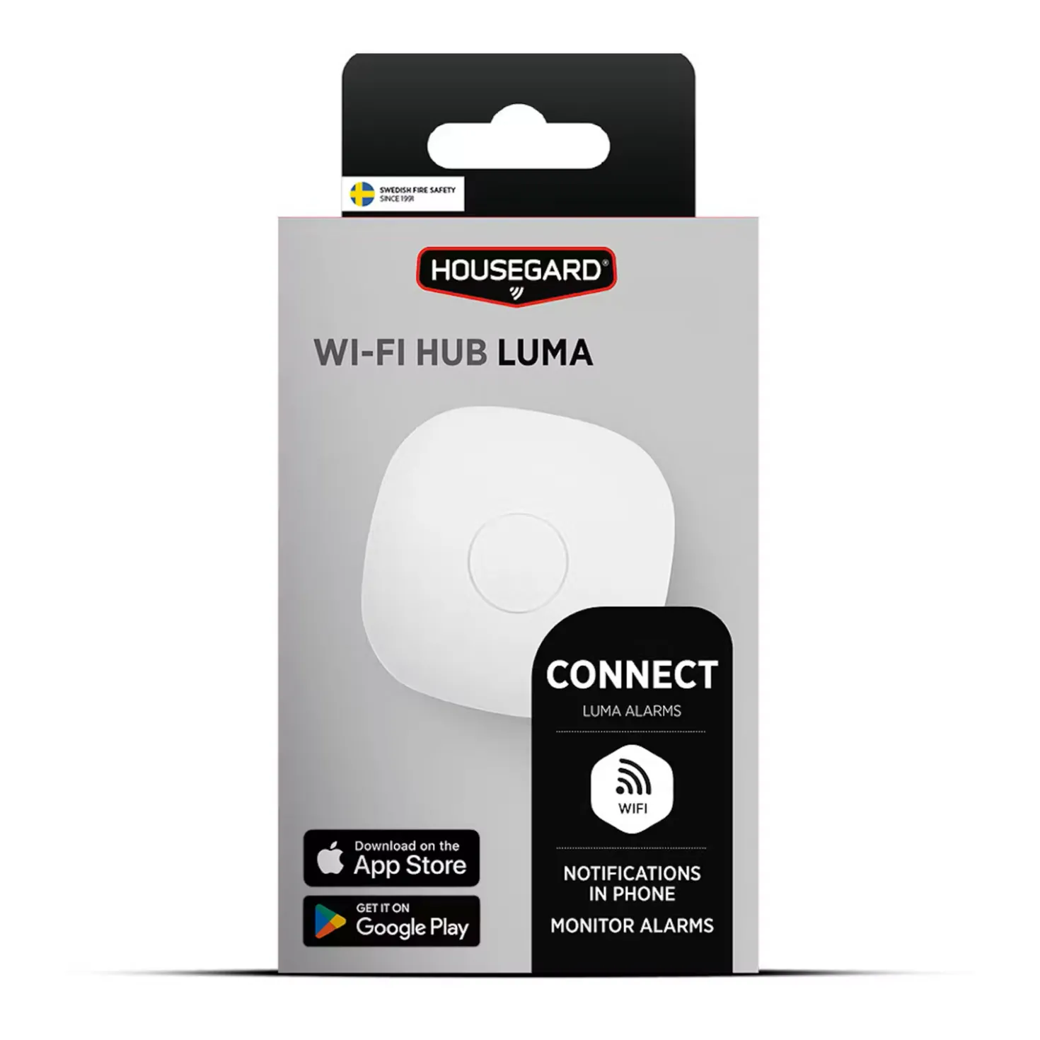 Smart Hub Housegard Luma, för brandvarnare, Wi-Fi, vit