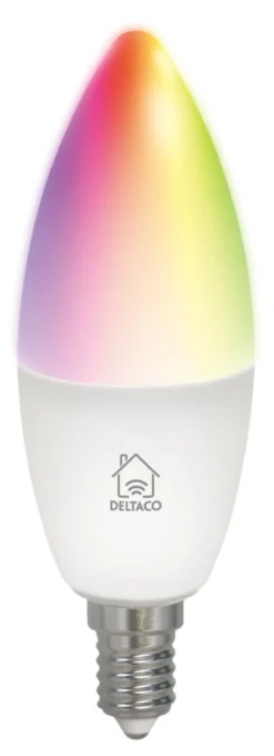 Smart LED-lampa Deltaco SMART HOME E14 RGB, dimbar, 5W, 3-pack