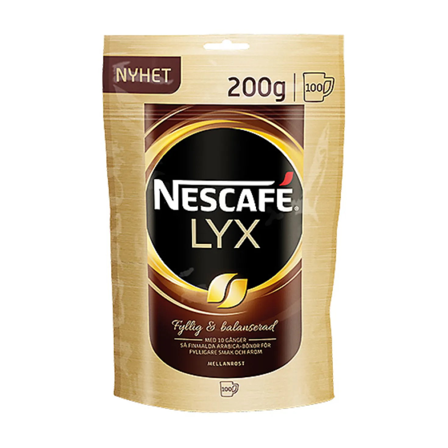 Snabbkaffe Nescafé Lyx Mellanrost, 100% arabica, 200 g