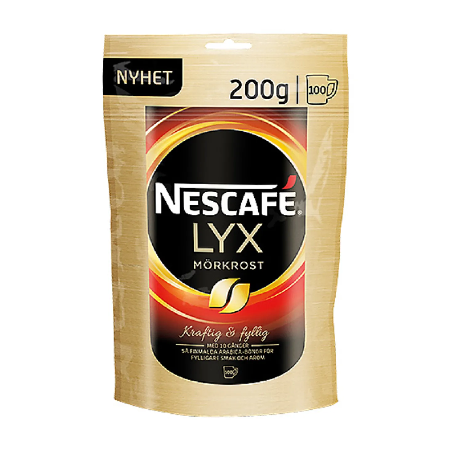Snabbkaffe Nescafé Lyx Mörkrostat, 200 g