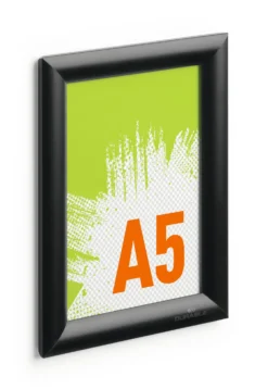 Snäppram Durable Aluminium A5, 25 mm profil, svart
