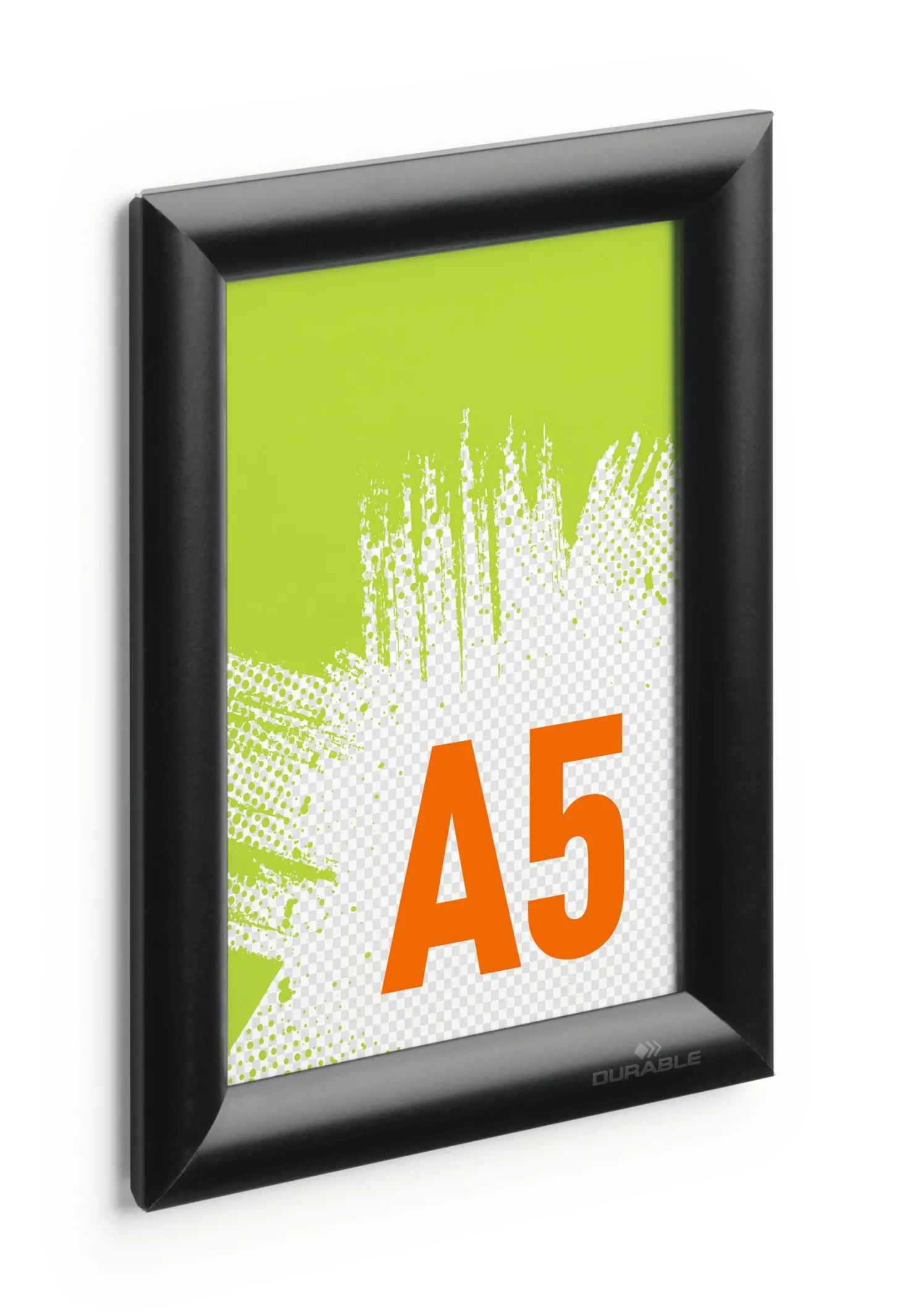 Snäppram Durable Aluminium A5, 25 mm profil, svart