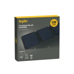 Solcellsladdare Aqiila Sunbird P21, 21W, vikbar, USB-C, IP67