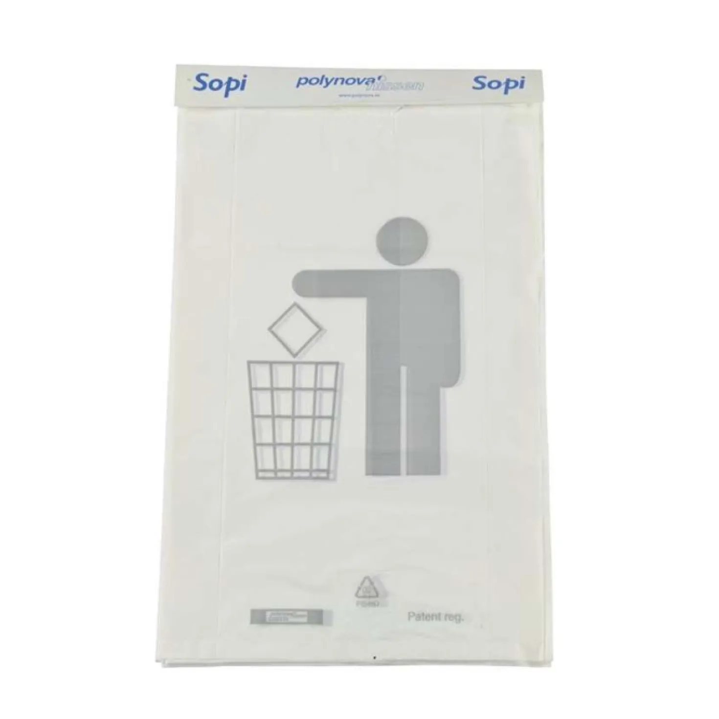 Soppåse Sopi Vit, 25 st per block, 2500 st per kartong