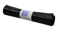 Sopsäck polyBLUE 160L, återvunnen LDPE, svart per rulle