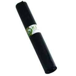 Sopsäck PolyREG Knythandtag, 125L, svart, 8 st per rulle
