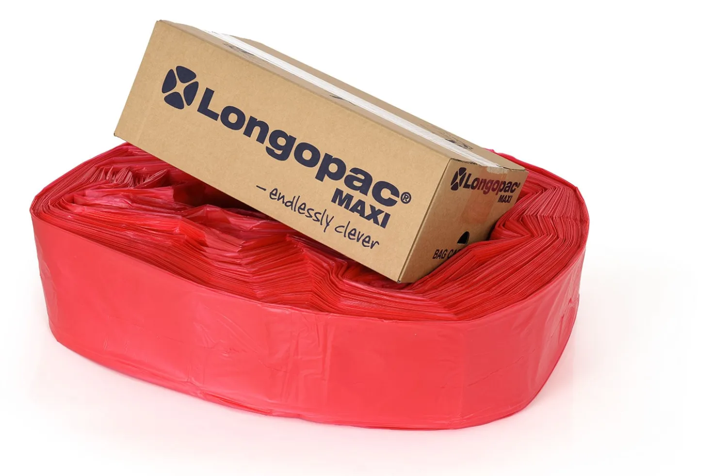 Sopsäcksslang Longopac Maxi, röd, 110 meter