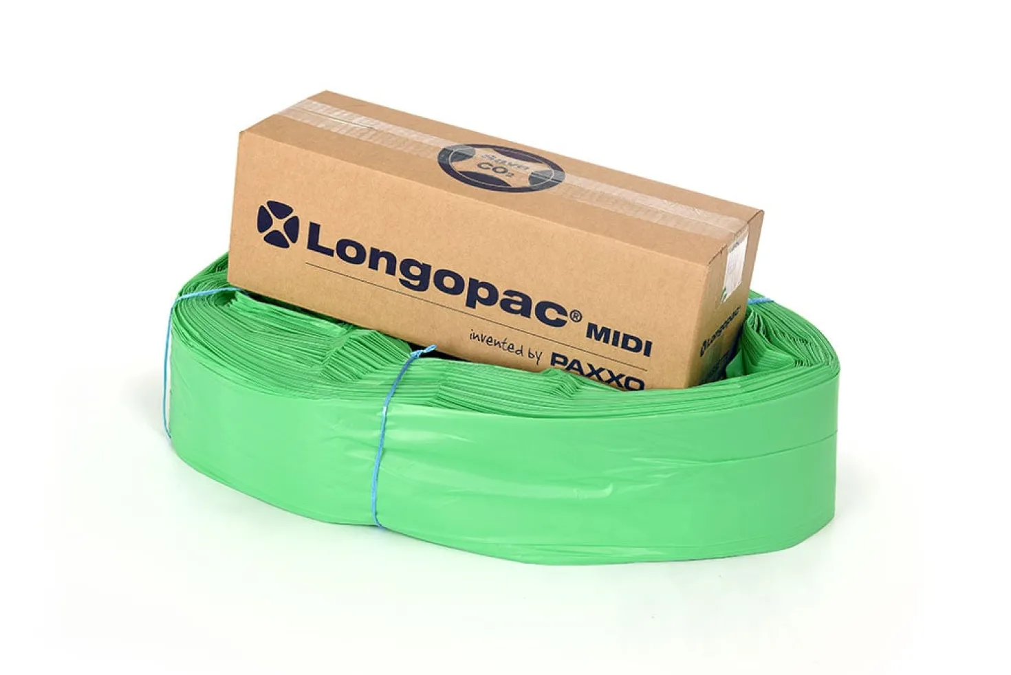 Sopsäcksslang Longopac Midi, grön, 85 m