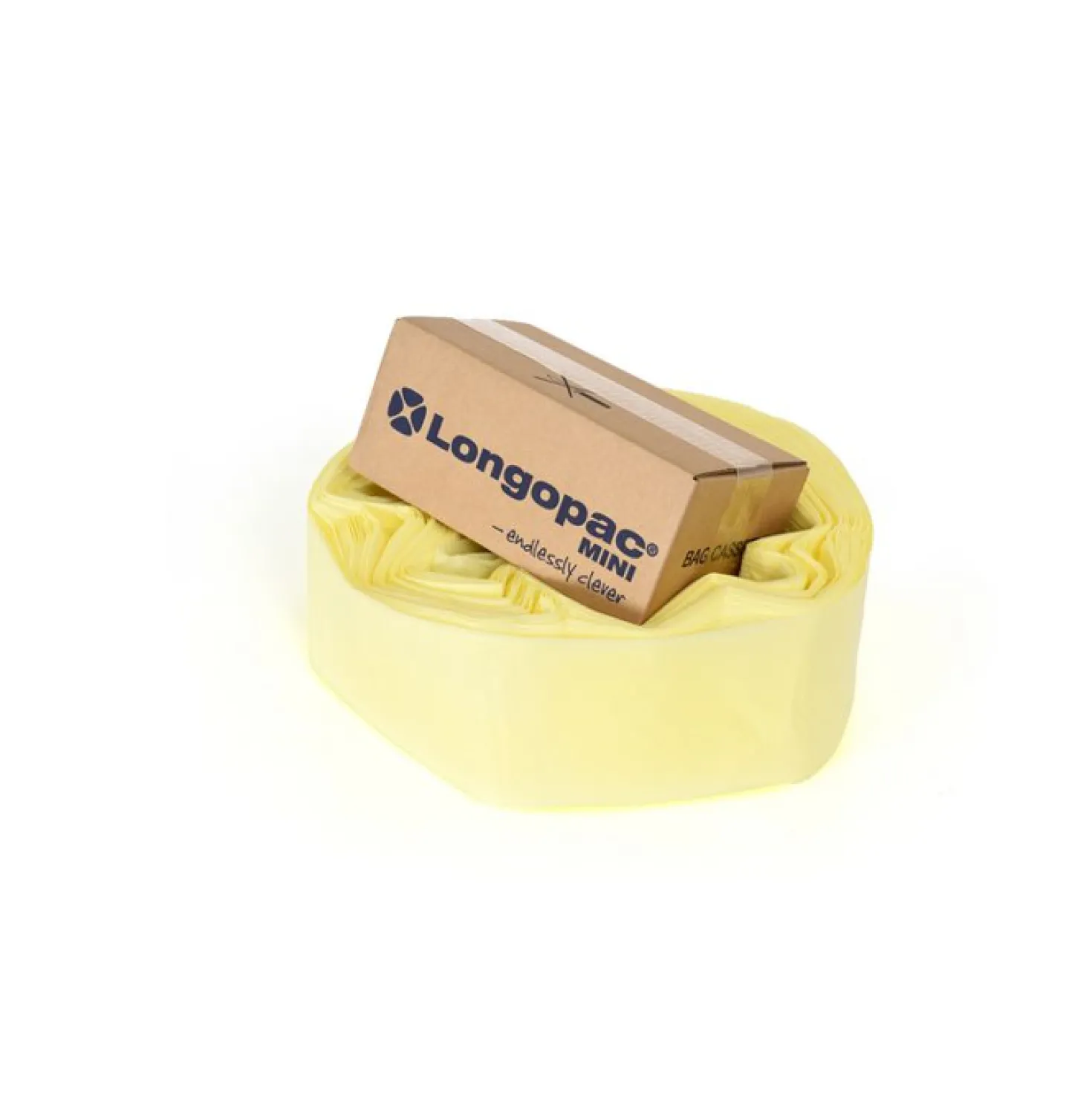 Sopsäcksslang Longopac Mini, gul, 60 m