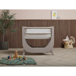 Spjälsäng SHNUGGLE Bedside Crib Air, ljusbrun, 7 höjdlägen