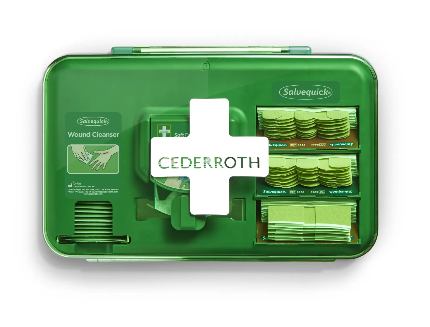 Sårvårdsdispenser Cederroth, latexfri, med plåster och bandage