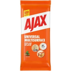 Städservetter Ajax Wipes Universal Multisurface, tallbarrsdoft, 100 st