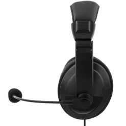 Stereo Headset Deltaco Slutet Over-Ear, 2x3,5mm, 2 m kabel, svart