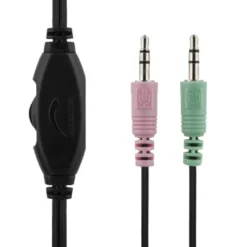 Stereo Headset Deltaco Slutet Over-Ear, 2x3,5mm, 2 m kabel, svart