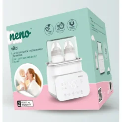 Sterilisator och flaskvärmare NENO Vita, 2 flaskor, 500W, nattljus