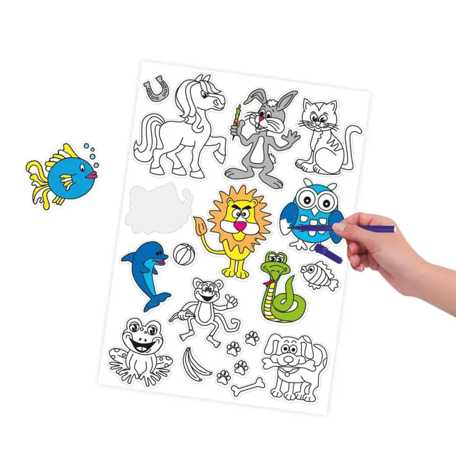 Stickers att färglägga Playbox, 10 ark