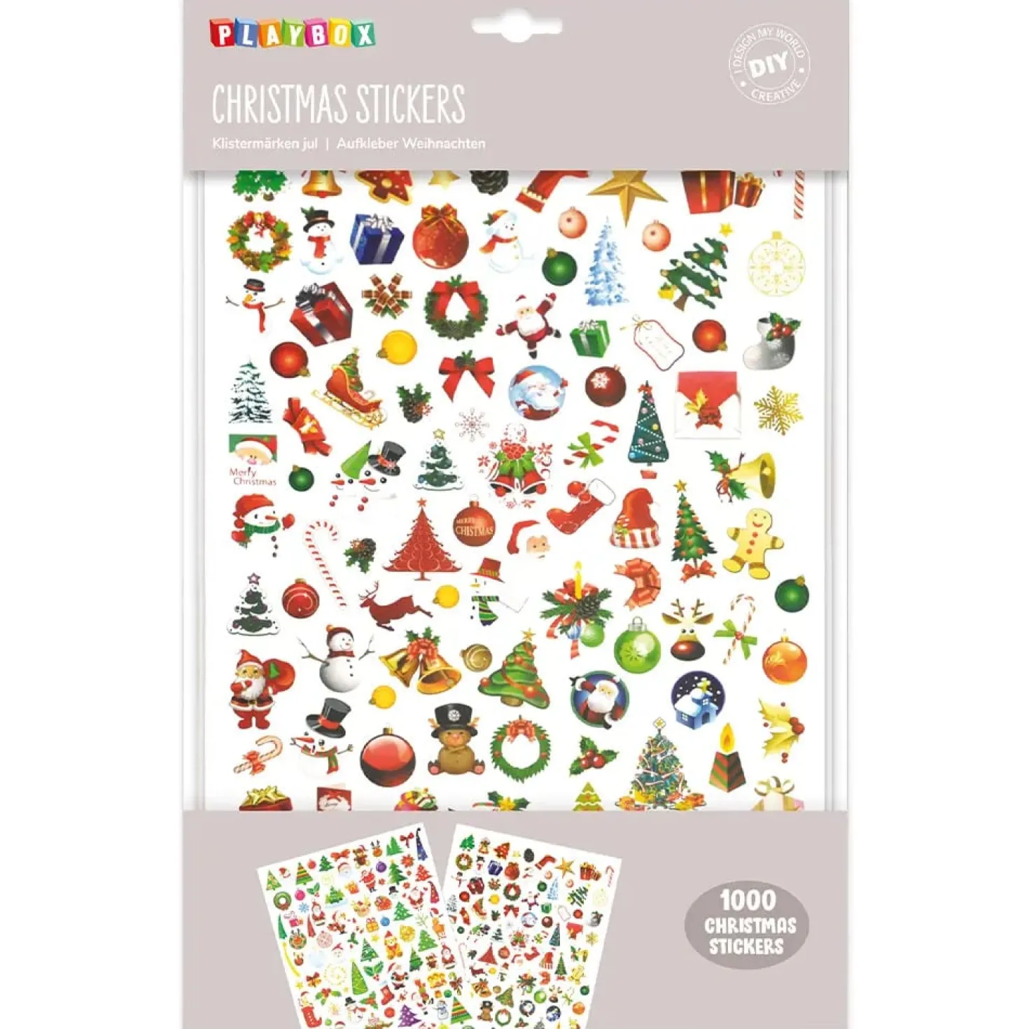 Stickers Playbox Jul, blandade motiv