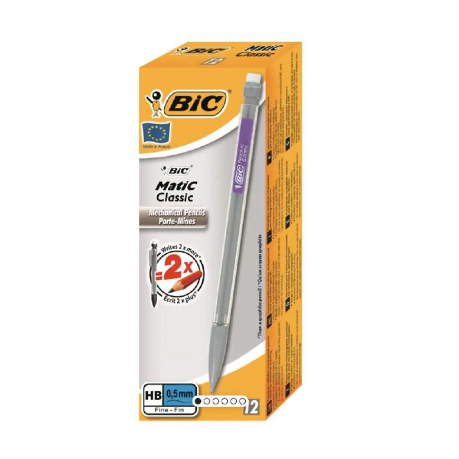 Stiftpenna Bic Matic Classic 0,5 mm, HB, grå