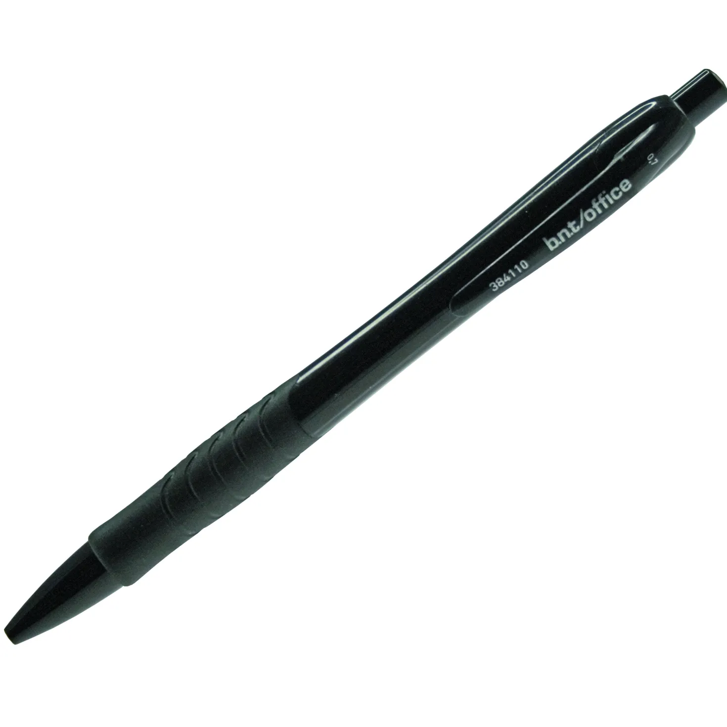 Stiftpenna BNT Office 0,7 mm, svart, gummerat grepp