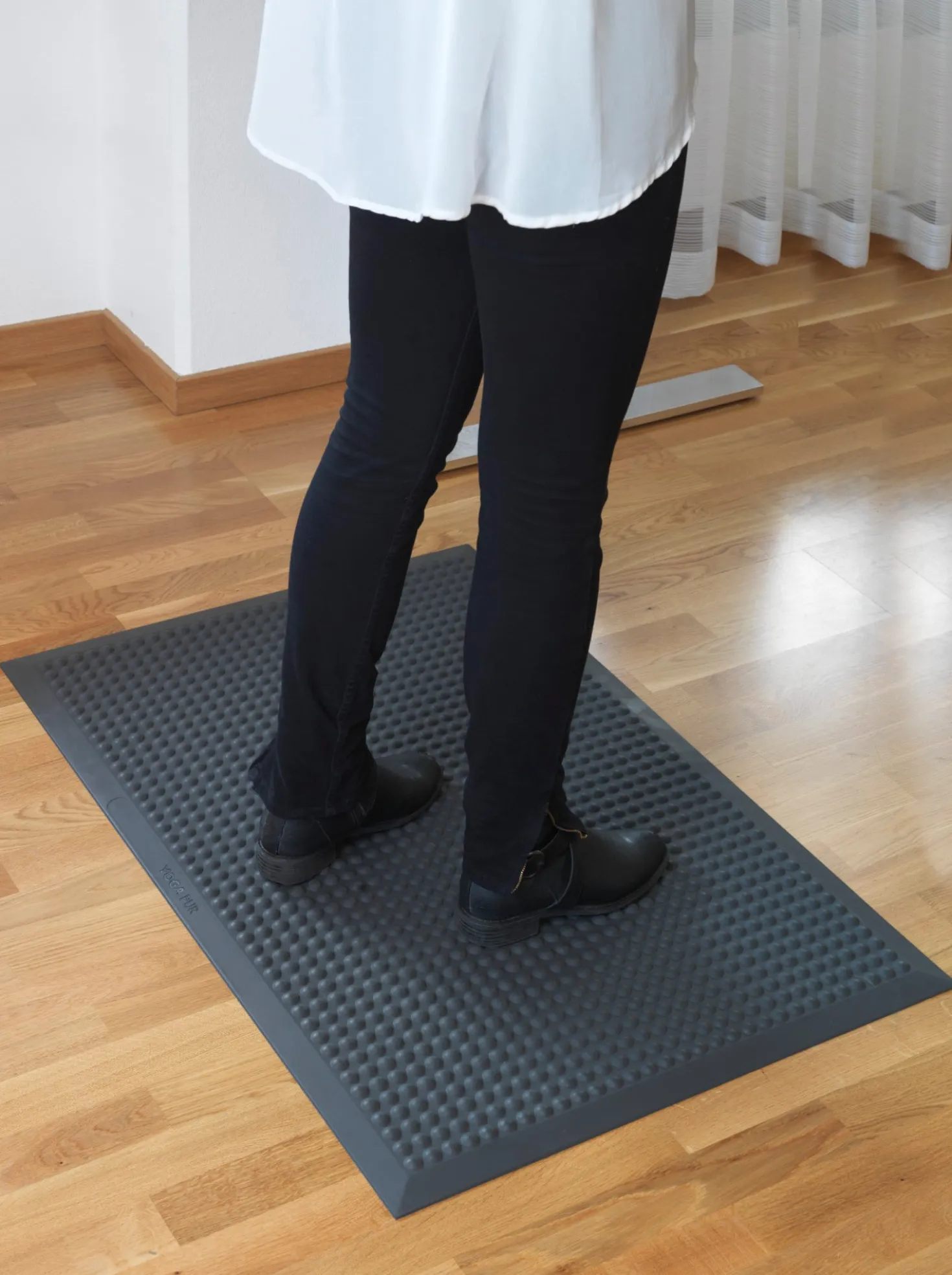 Ståmatta Yoga Pur Ergonomisk, kupad yta, 66x96 cm, antracitgrå