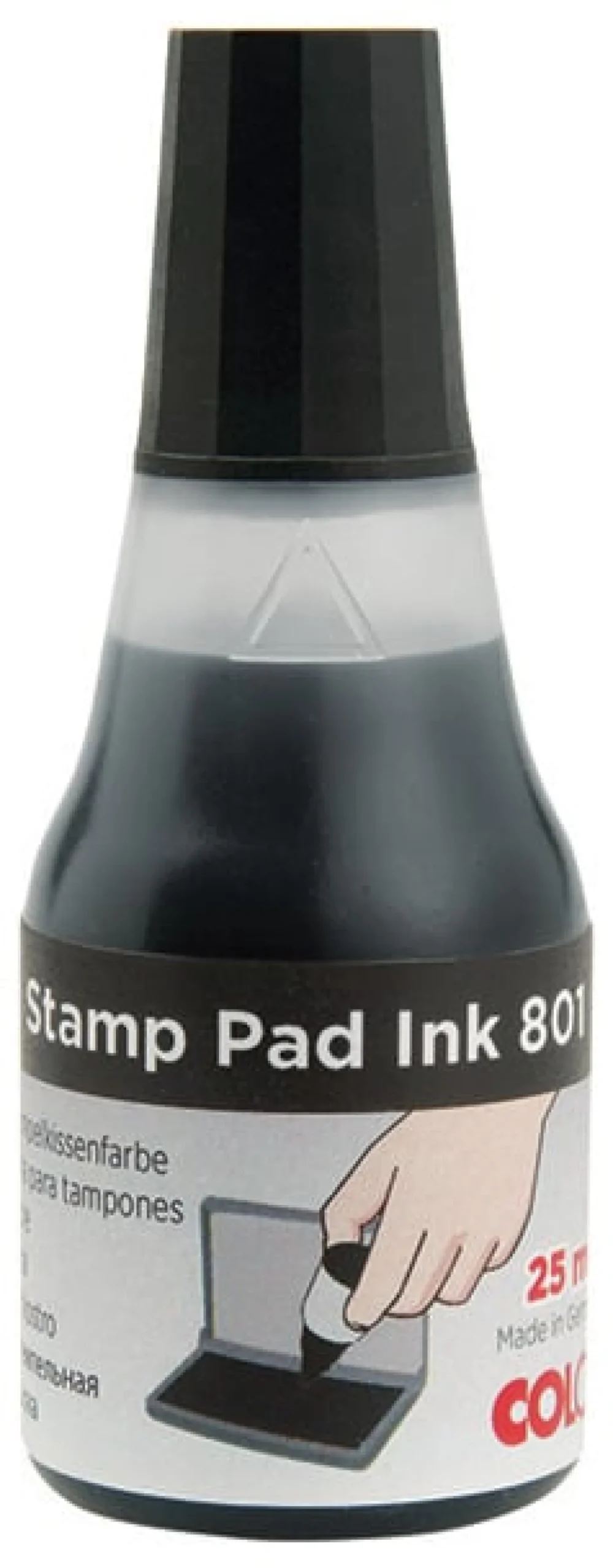 Stämpelfärg Colop 801 Svart, 25 ml, arkivbeständig