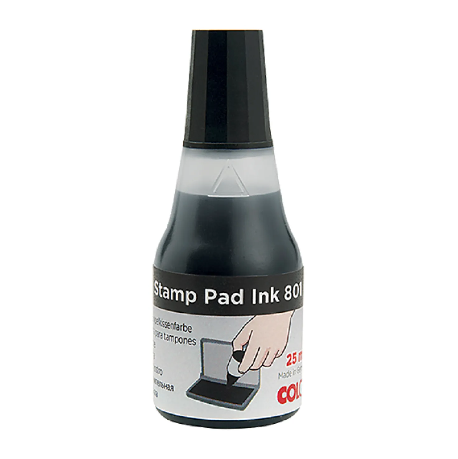 Stämpelfärg Colop 801 Svart, 25 ml, arkivbeständig