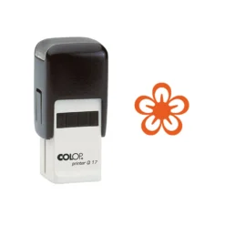 Stämpel Unistamp Blomma Självfärgande, röd, 12 mm