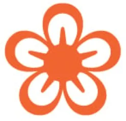 Stämpel Unistamp Blomma Självfärgande, röd, 12 mm