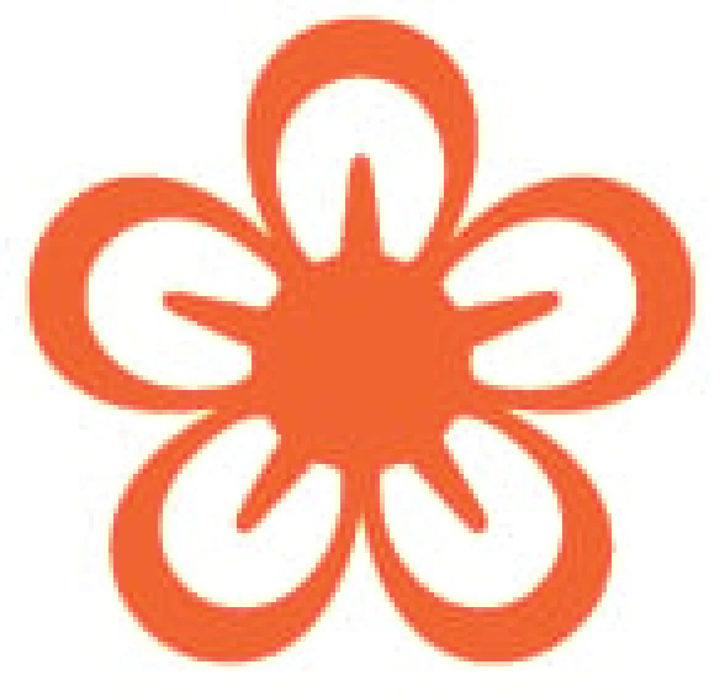 Stämpel Unistamp Blomma Självfärgande, röd, 12 mm