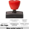 Stämpel Unistamp Självfärgande 52x17mm, blå, 3 rader
