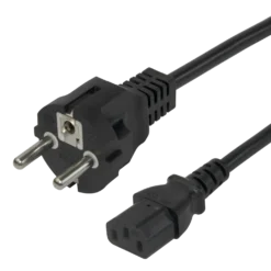Strömkabel Deltaco CEE 7/7-C13 1,5m svart