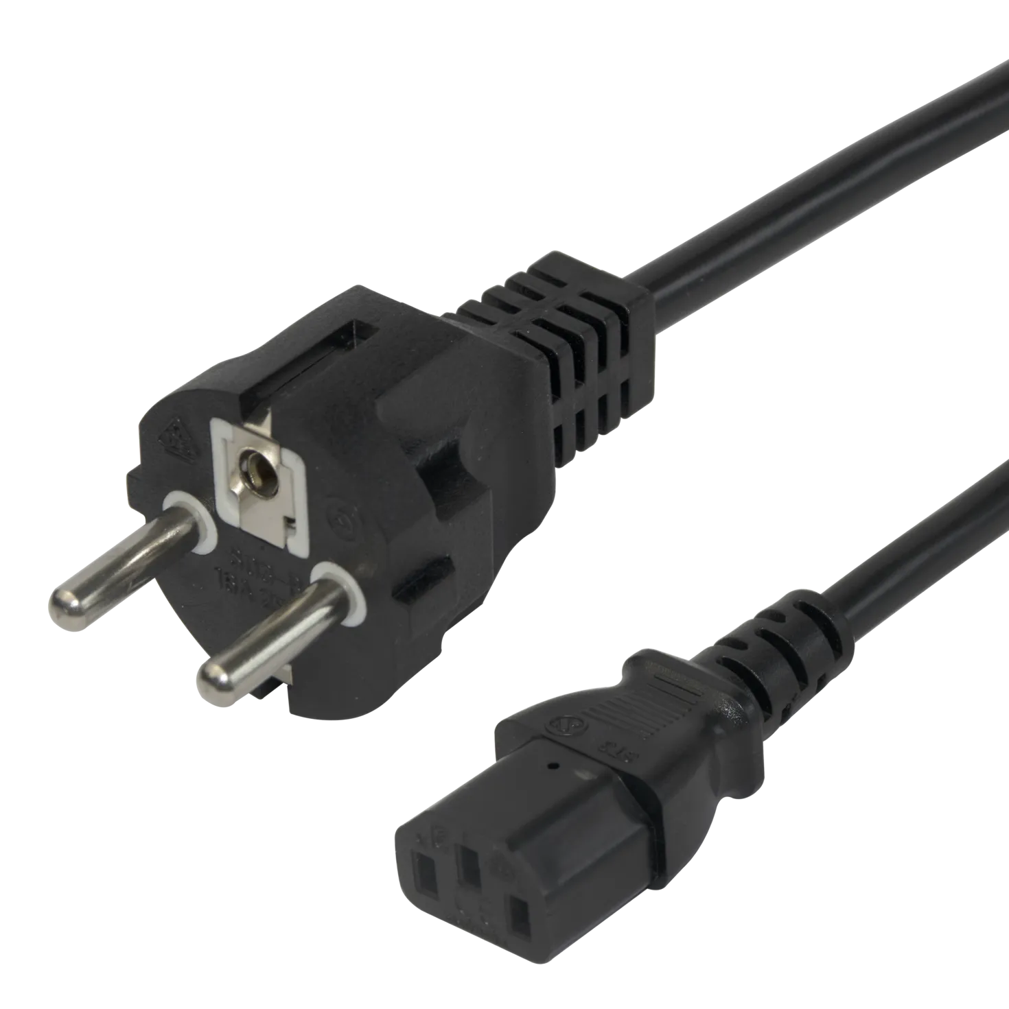 Strömkabel Deltaco CEE 7/7-C13 1,5m svart