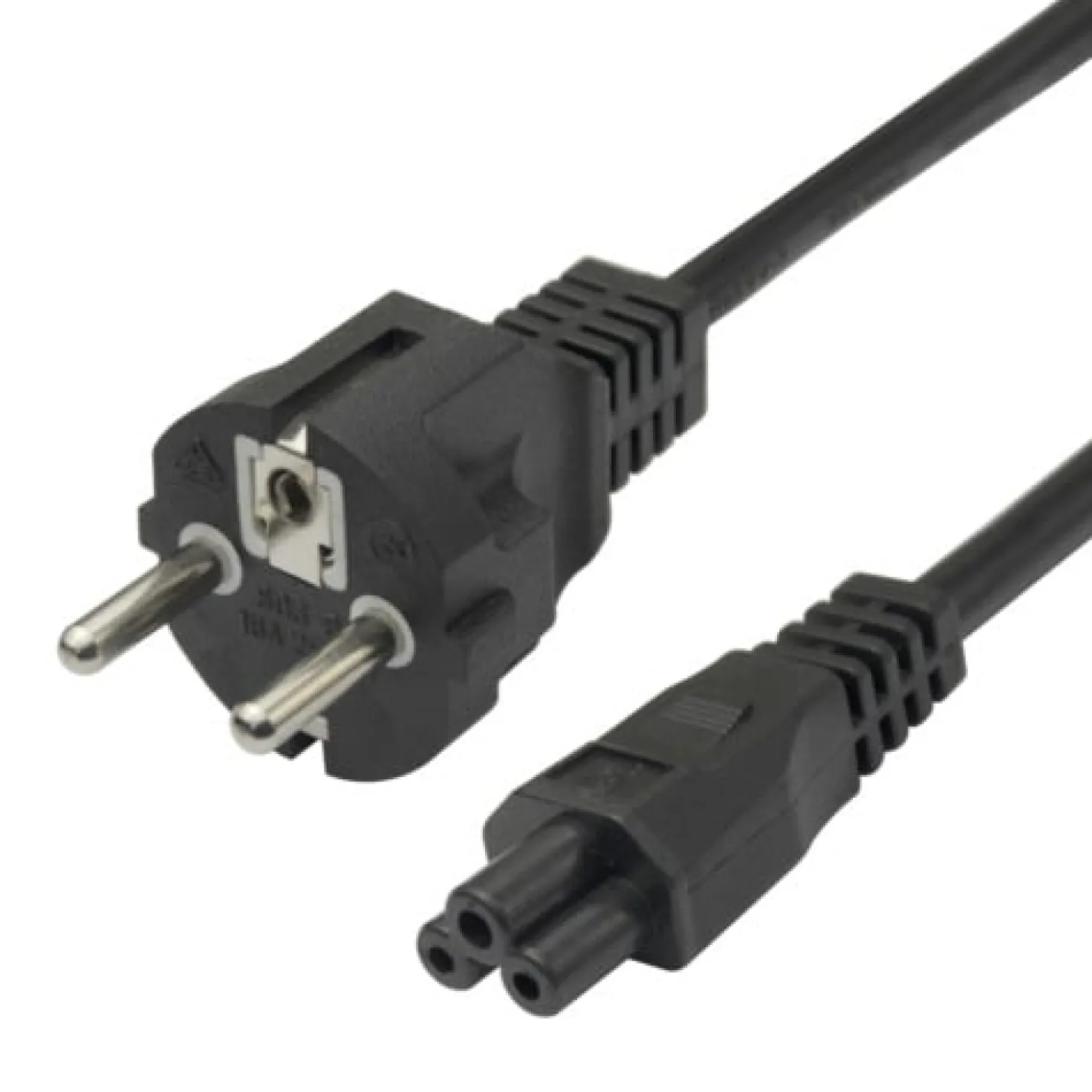 Strömkabel Deltaco CEE 7/7-C5, svart, 3m