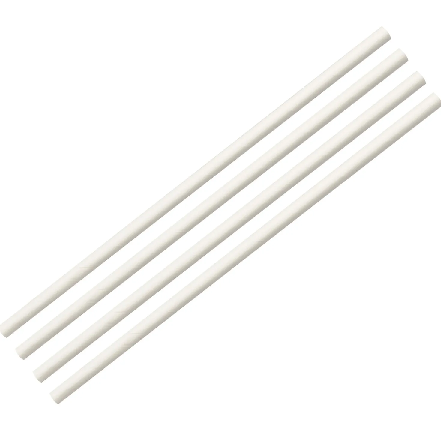 Sugrör Papstar Pure papp, plastfria, vita, 6 mm, 100 st