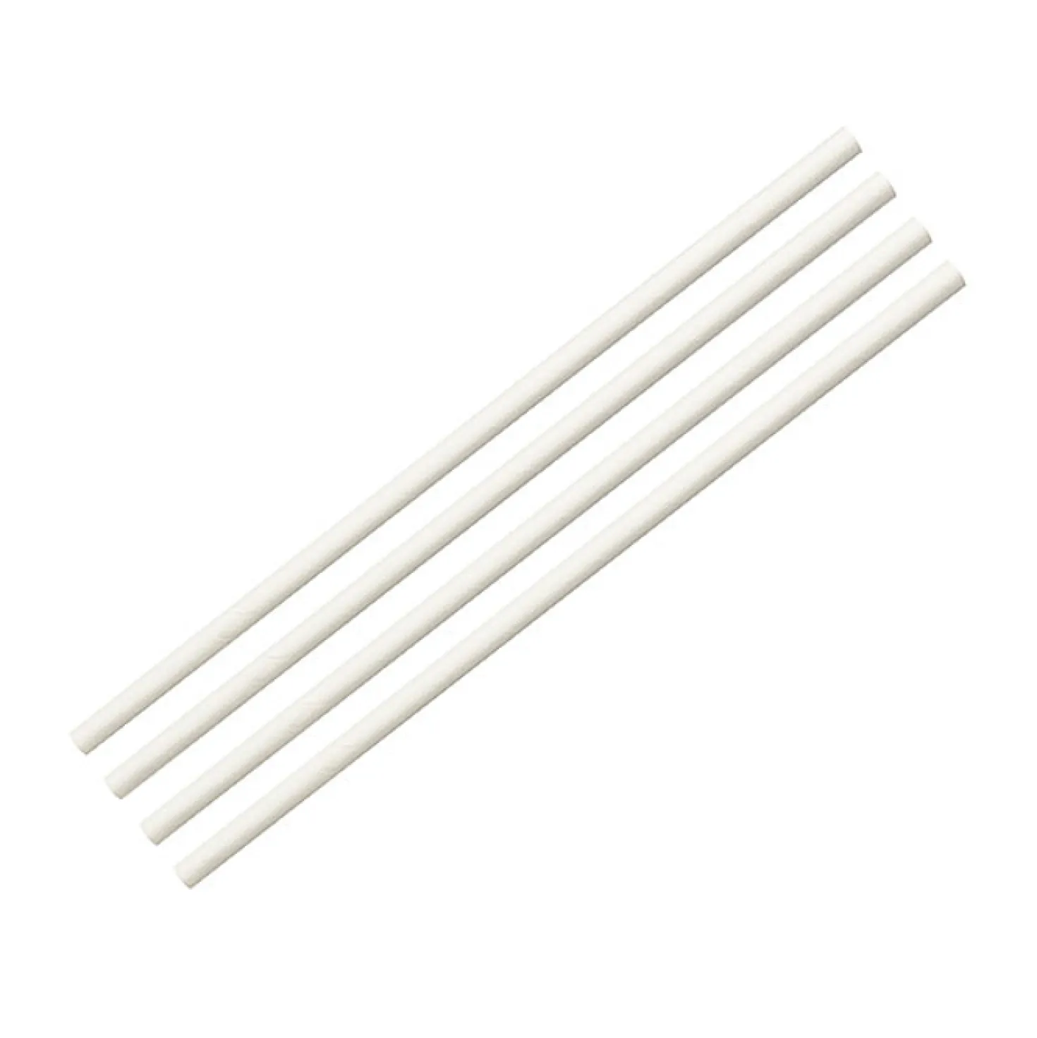 Sugrör Papstar Pure papp, plastfria, vita, 6 mm, 100 st