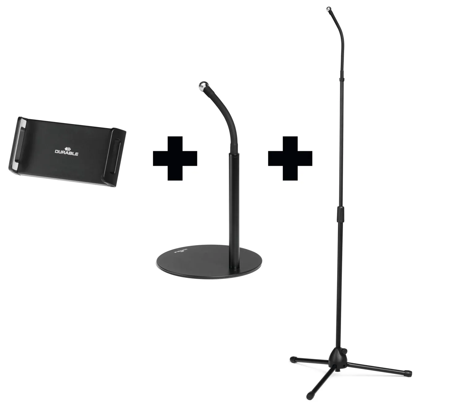 Surfplattehållare Durable TWIST COMBI, bord- och golvstativ, 4,7-13 tum