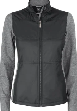 Sweatjacka Cutter & Buck Stealth dam, svart, dragkedja