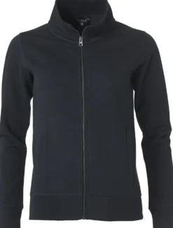 Sweatshirt Clique Cardigan Classic Dam, dragkedja, mobilficka, svart
