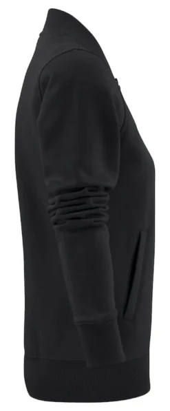 Sweatshirtjacka Texet Javelin Zip Dam, svart, borstad insida