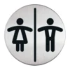 Symbolskylt Durable WC Dam & Herr, rund