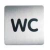 Symbolskylt Durable WC, fyrkantig