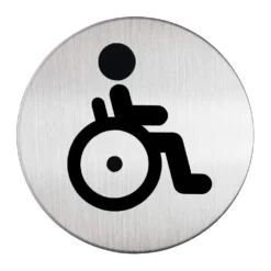 Symbolskylt Durable WC Handikapp, rund
