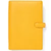Systemkalender Filofax Finsbury Personal, gul, läder