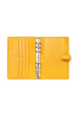 Systemkalender Filofax Finsbury Personal, gul, läder