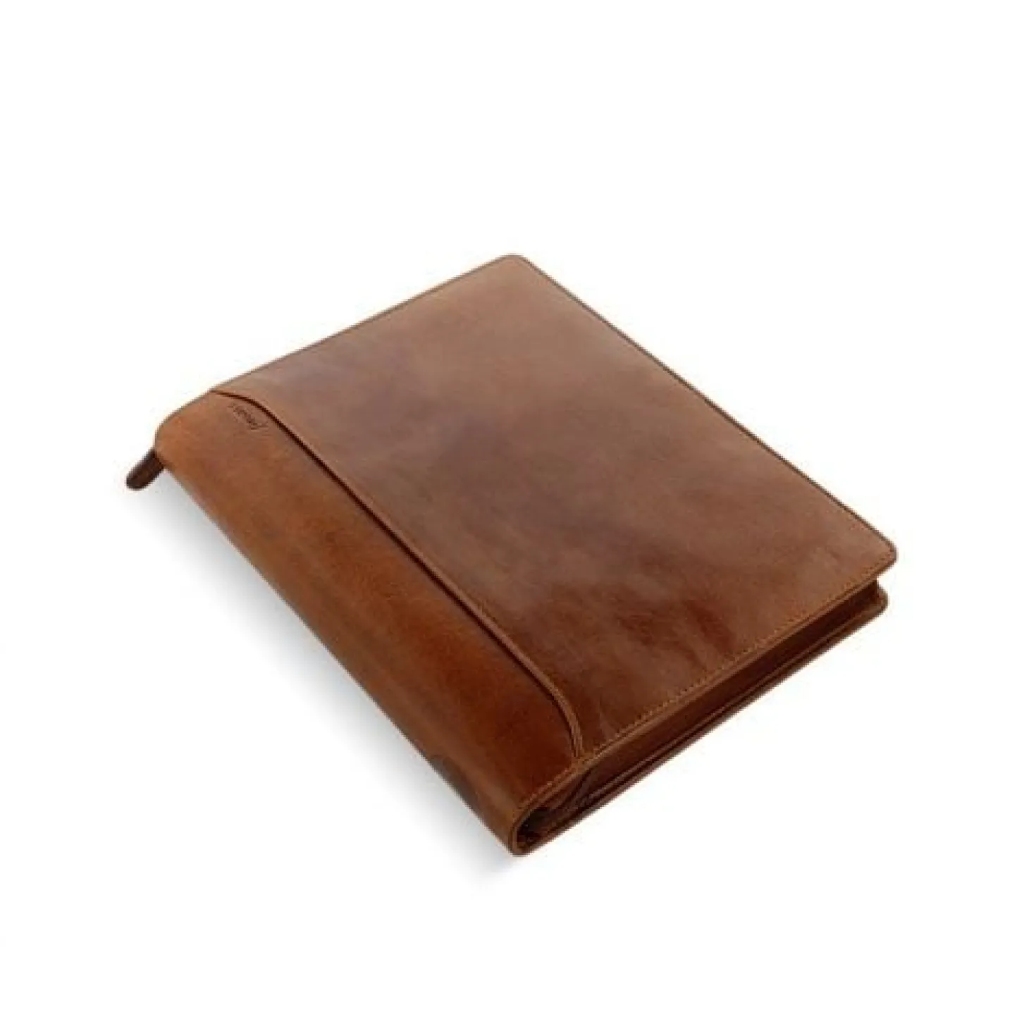 Systemkalender Filofax Lockwood A5 Zip, cognac, dragkedja