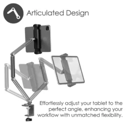 Tabletfäste Desire2 Flex Arm, silver, max 12,9 tum, 640 mm räckvidd
